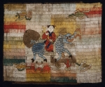 Knabe mit Korallenzweig auf Qilin reitend